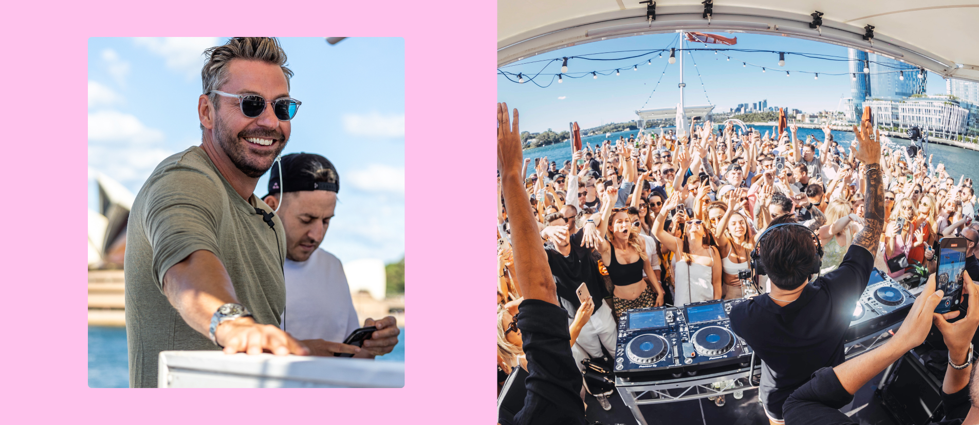 Glass Island partygoers